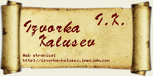 Izvorka Kalušev vizit kartica